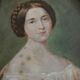 Watercolor on paper, early 20th century, portrait of a woman from the early 19th century