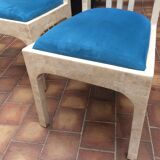 Vintage chairs and white marble design