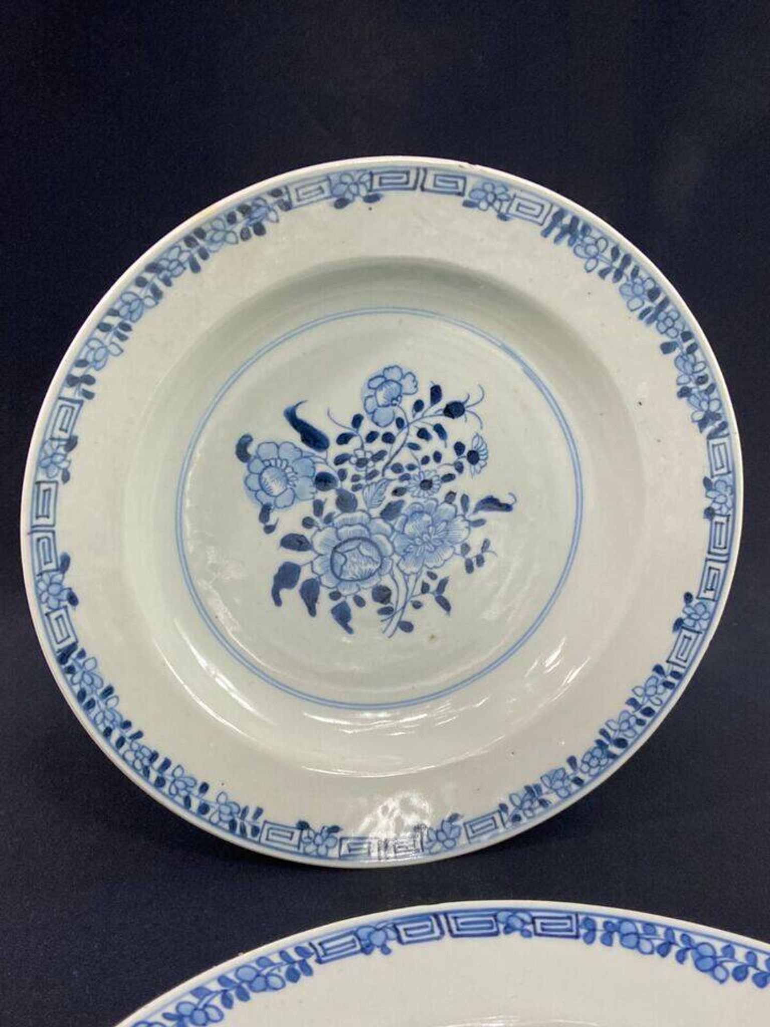 Pair of 18th century porcelain plates East India Company China