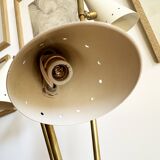 Italian three-headed brass lamp, 1950s design