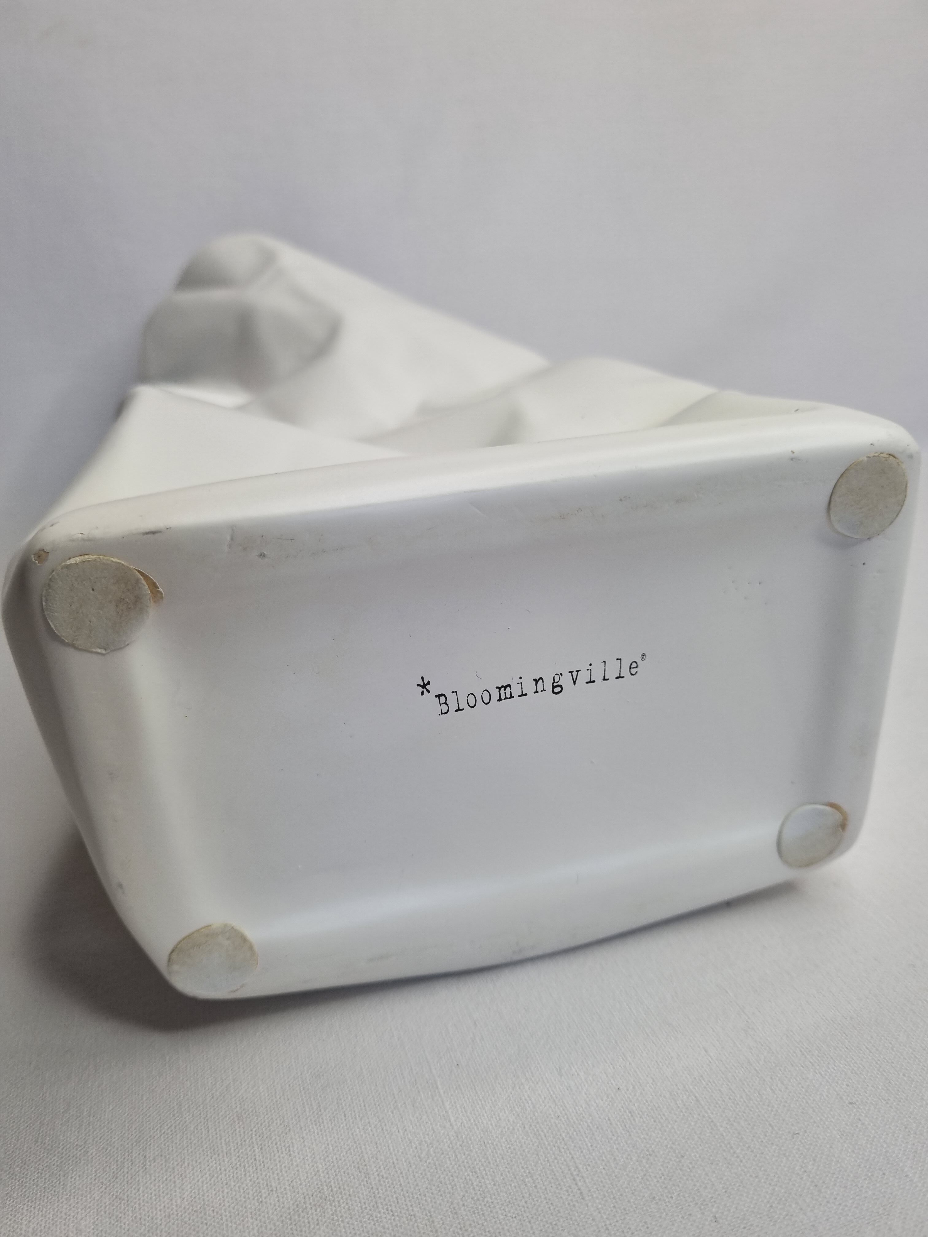 Bloomingville ceramic "Paper bag" vase, 30 cm