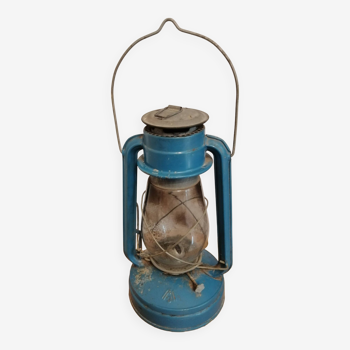 Old vintage metal and oil glass lantern, year 1960