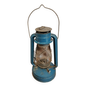 Old vintage metal and oil glass lantern, year 1960