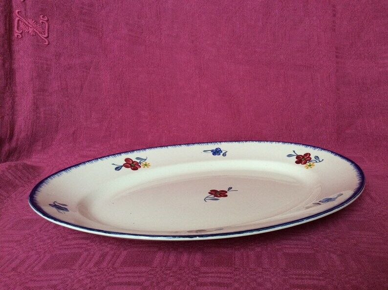 Oval dish Digoin Sarreguemines Mary-Lou