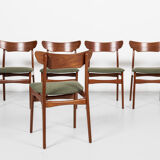 10 chairs in teak by Schiønning & Elgaard 1960s