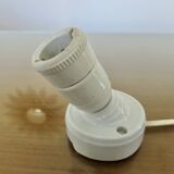 Minimalist art deco wall lamp, porcelain, 1930s-40s