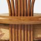 Set of 4 rattan and floral fabric chairs