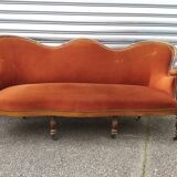 Louis Philippe style velvet bench
