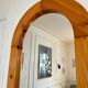 Oval mirror in solid pine vintage 70