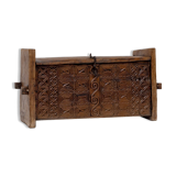 Antique Hand Carved Nuristani Storage Chest