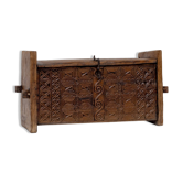 Antique Hand Carved Nuristani Storage Chest
