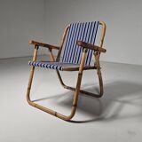 Bamboo and brass folding chairs, Italy, 1960s