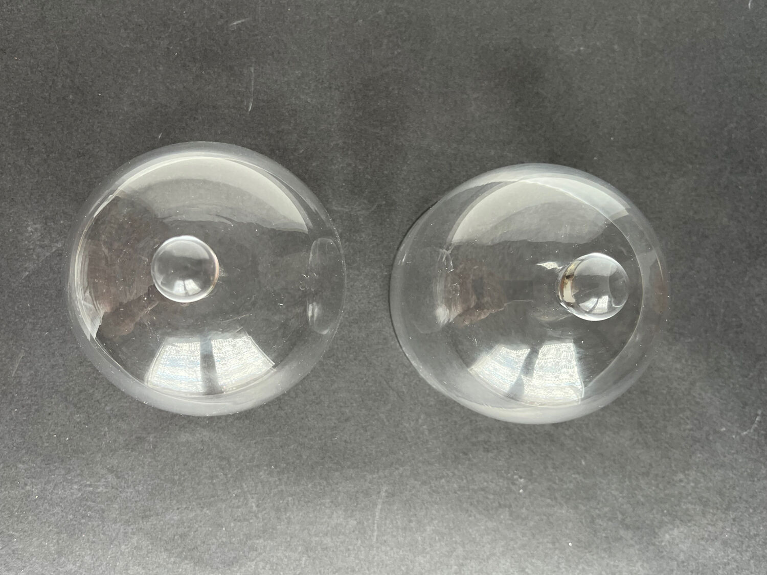 2 glass bells