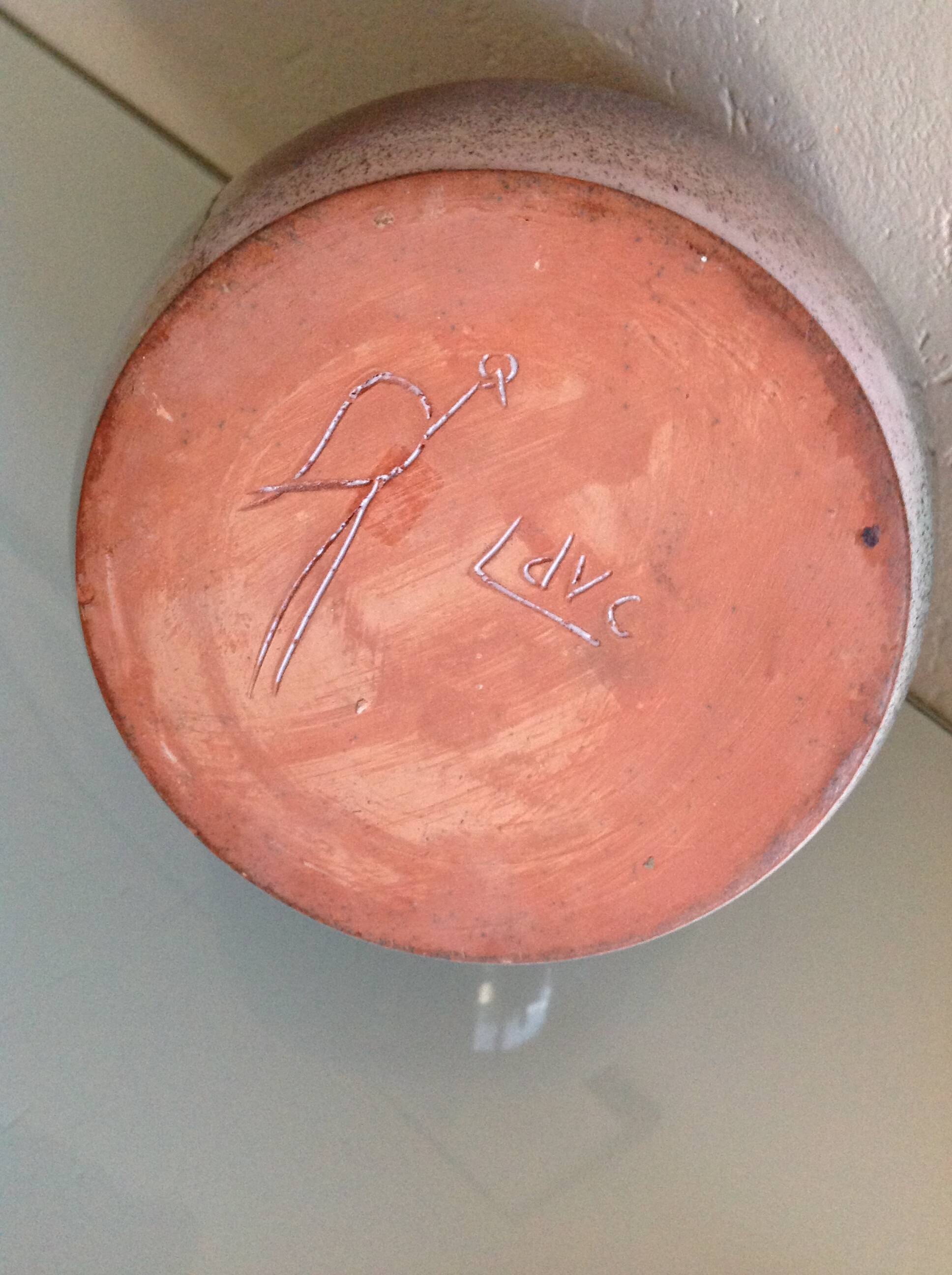 Soliflore ball vase in polychrome ceramic / 70s-80s