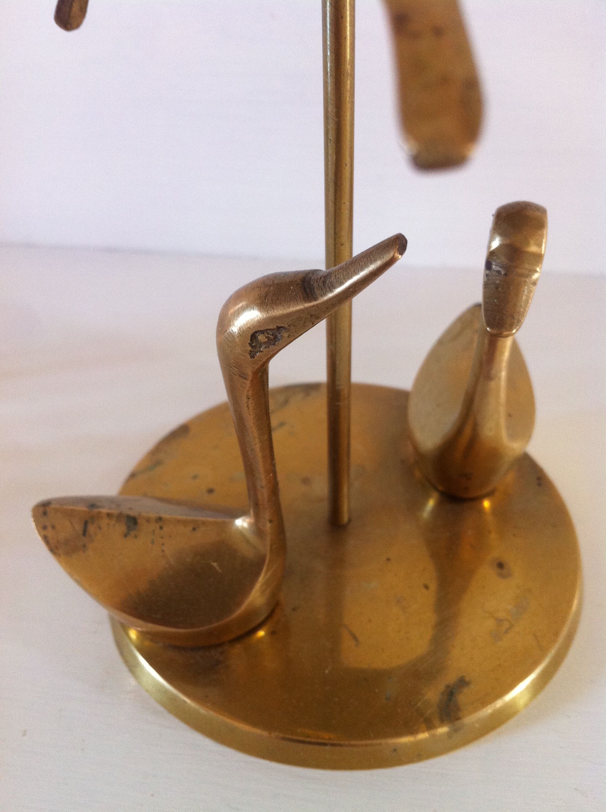 Duo of brass statuettes
