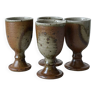 4 mugs en grès ancien