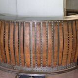 Large steel and wood counter bar