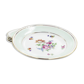 Lot de 5 assiettes à dessert vintage "l'amandinoise"