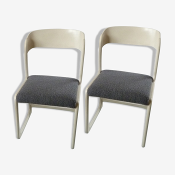 Paire chaises Traineau Baumann