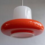 Vintage Czechoslovak Hanging Glass Lamp By Osvětlovací Sklo, 1970s