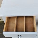 Buffet parisien 2 portes en bois peint en blanc, 1940