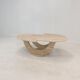 Table basse italienne en travertin, années 1980