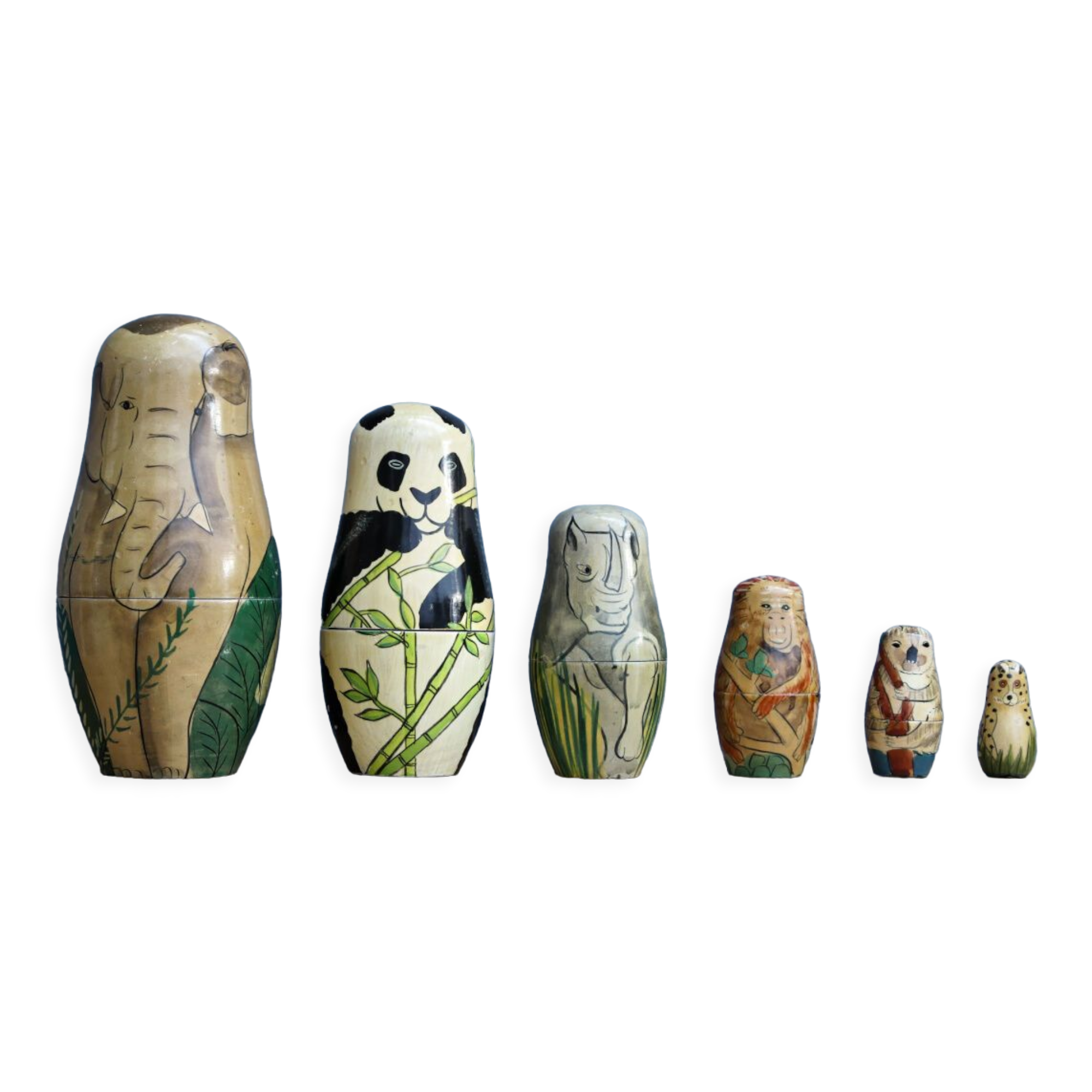 Russian dolls, matryoshka, animals