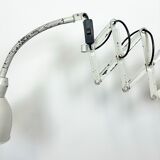 White Industrial Scissor Wall Lamp from Elektroinstala, 1960s
