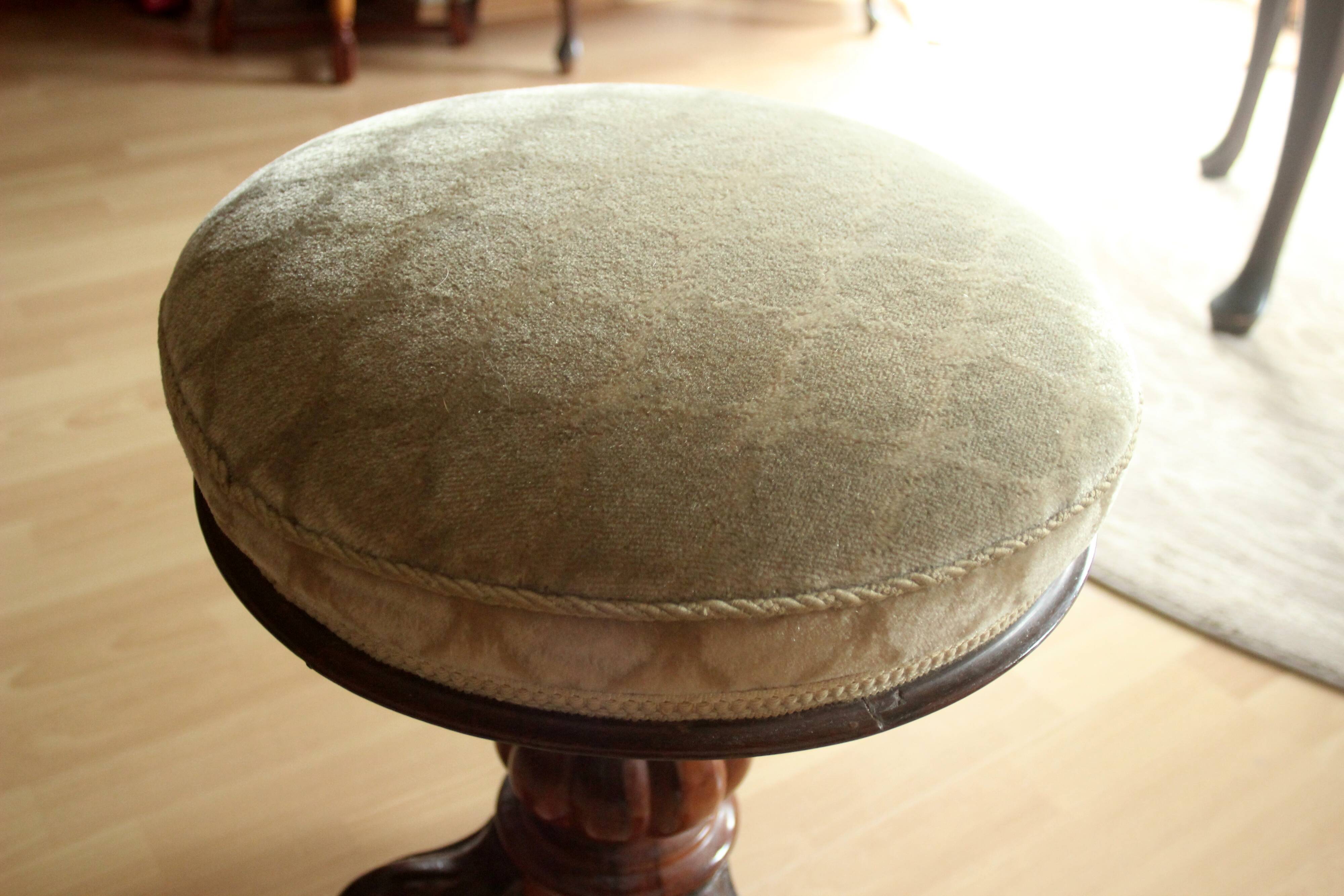 1920s - Antique piano stool - rotatable