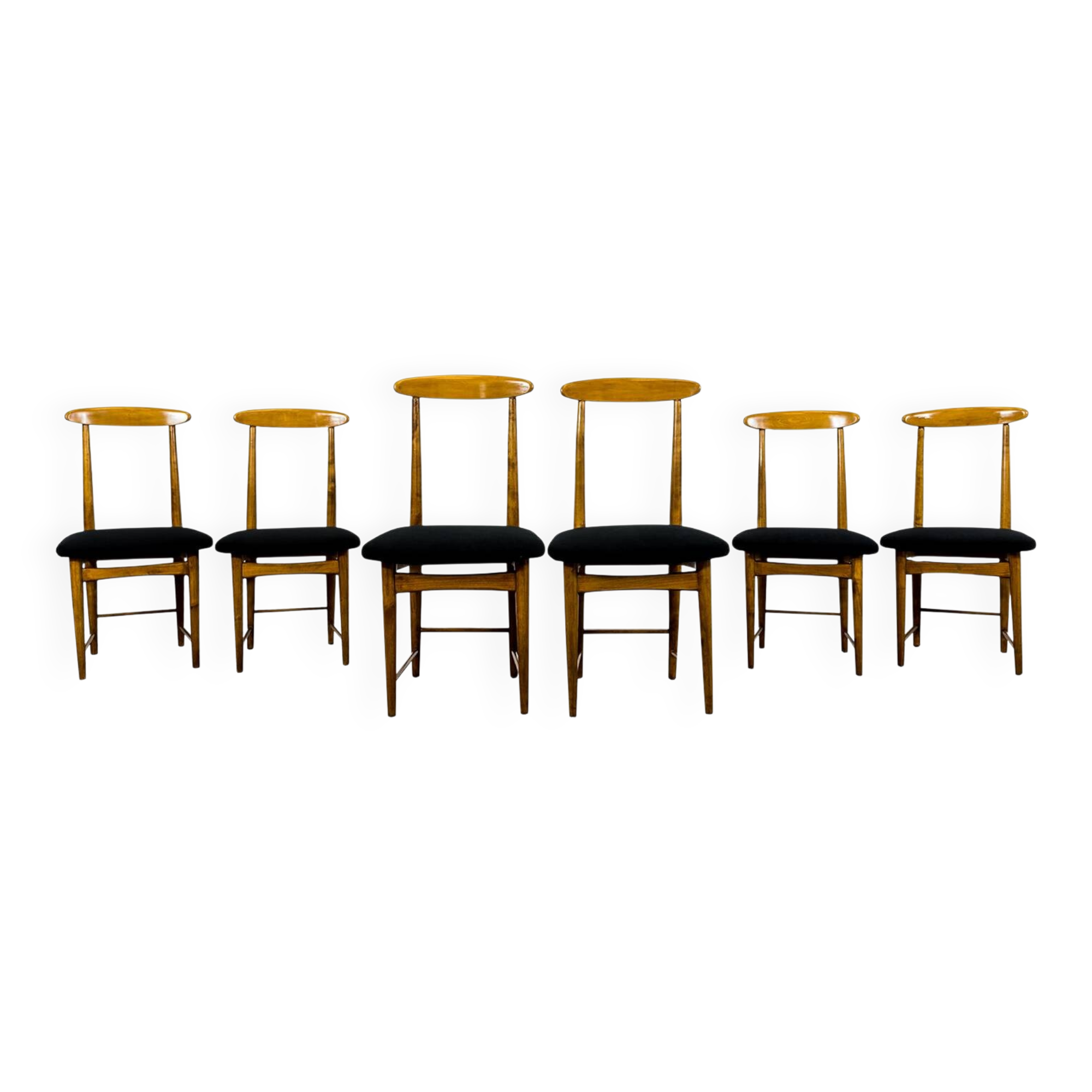 Mid Century Dining Chairs By Bernard Malendowicz, Poland, 1960s, Set Of 6