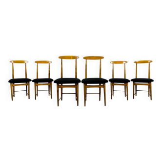 Mid Century Dining Chairs By Bernard Malendowicz, Poland, 1960s, Set Of 6