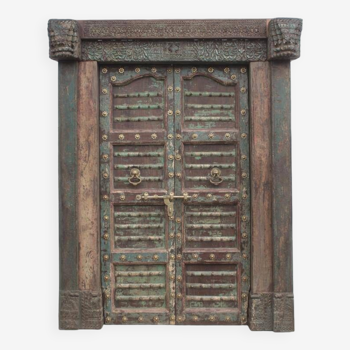 Old Indian Door in Old Teak