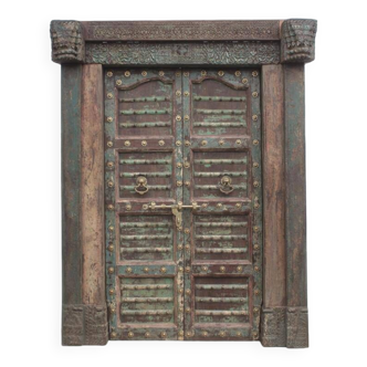 Old Indian Door in Old Teak