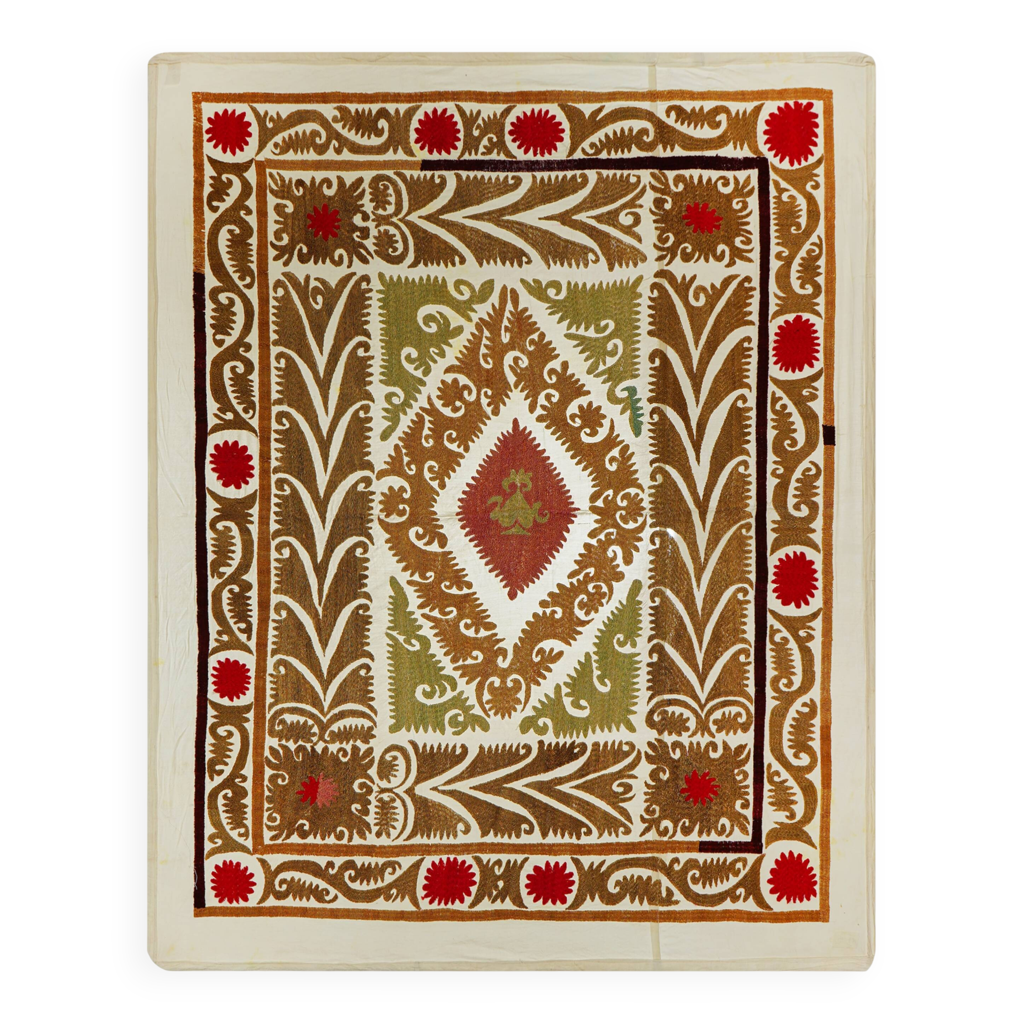 Vintage Turkish hand-knotted rug 108x131 cm