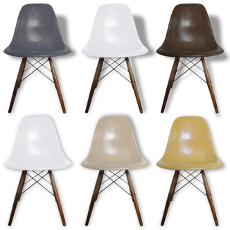 Set of 6 chairs Eames DSW original vintage