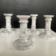 Set of 4 vintage Carrara marble candle holders
