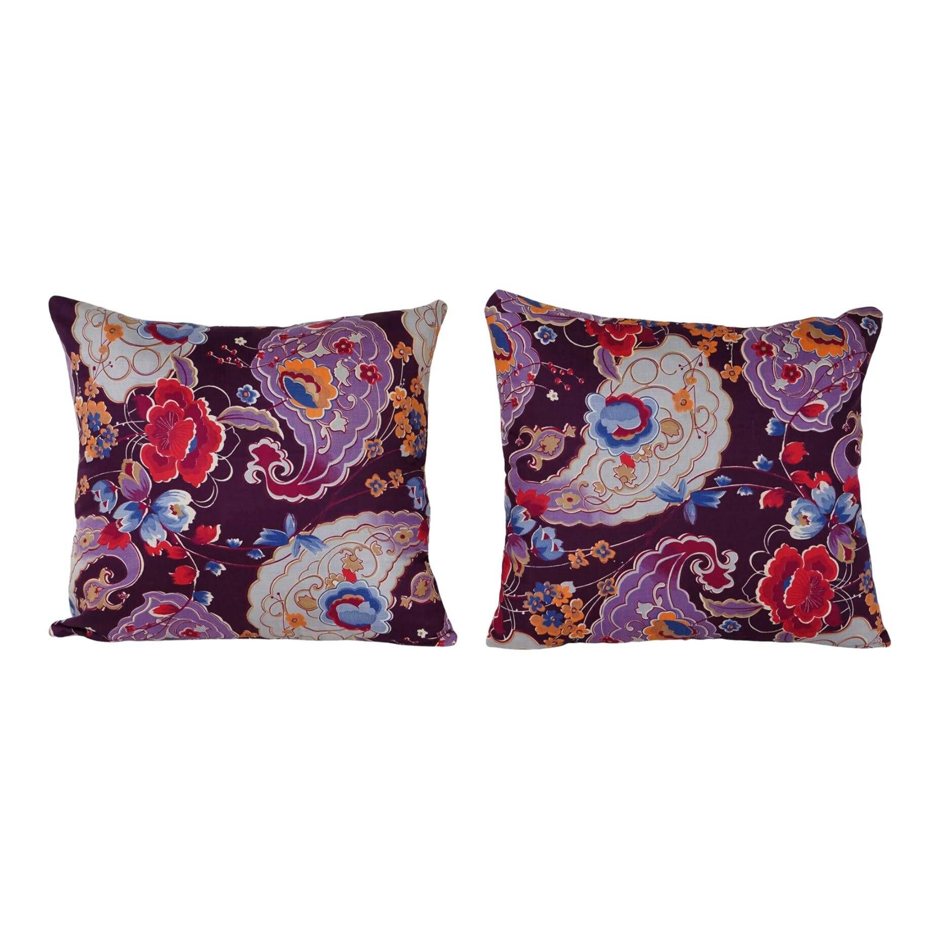 Set of 2 vintage Turkish cushion covers 46x51 cm