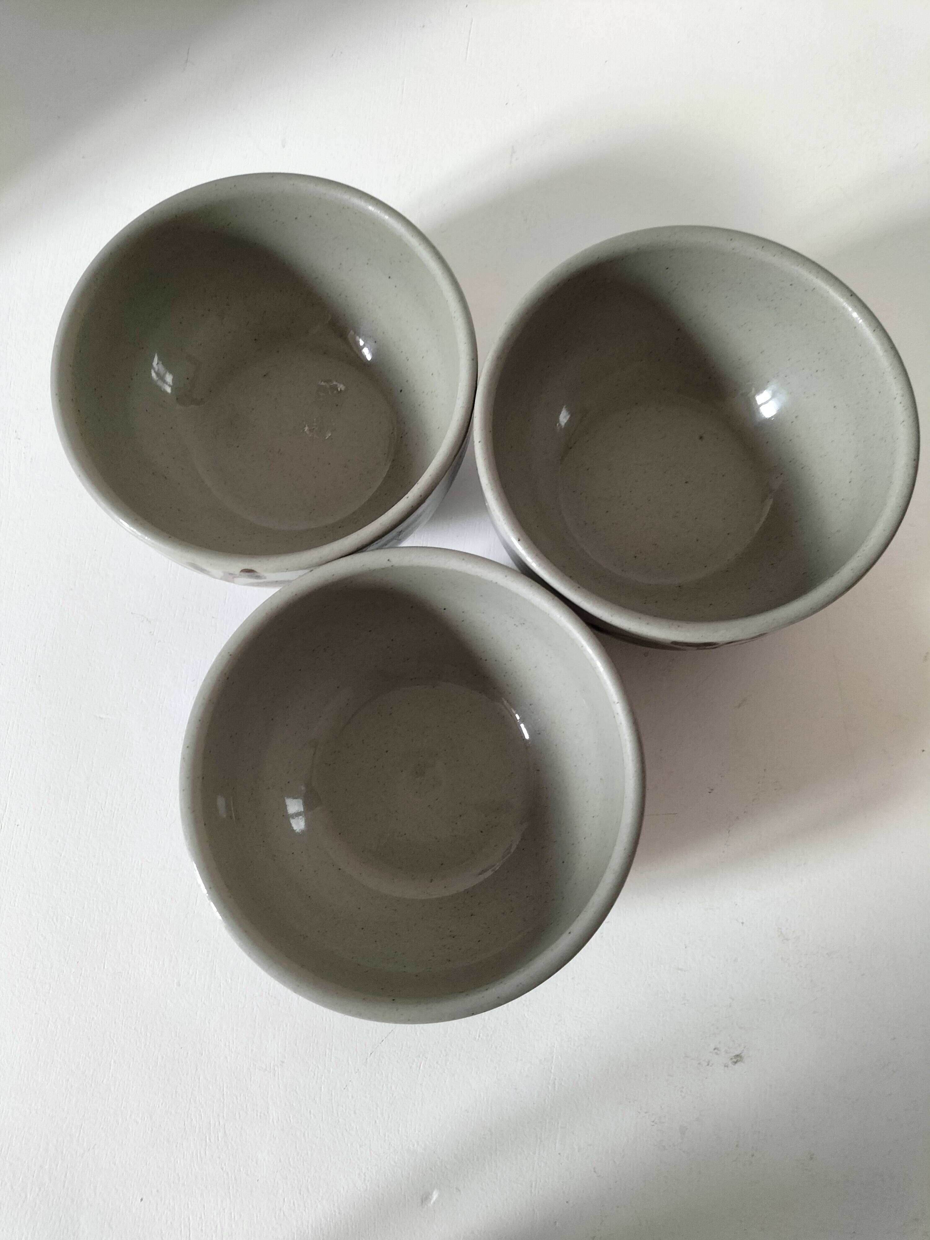 Trio bowls Grès de l'Arnon