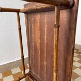 Desserte bambou osier ancienne