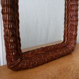 Vintage rattan mirror from the 60s