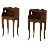 Modern Danish, An Elegant Pair of Walnut Bedside Tables, 1940s