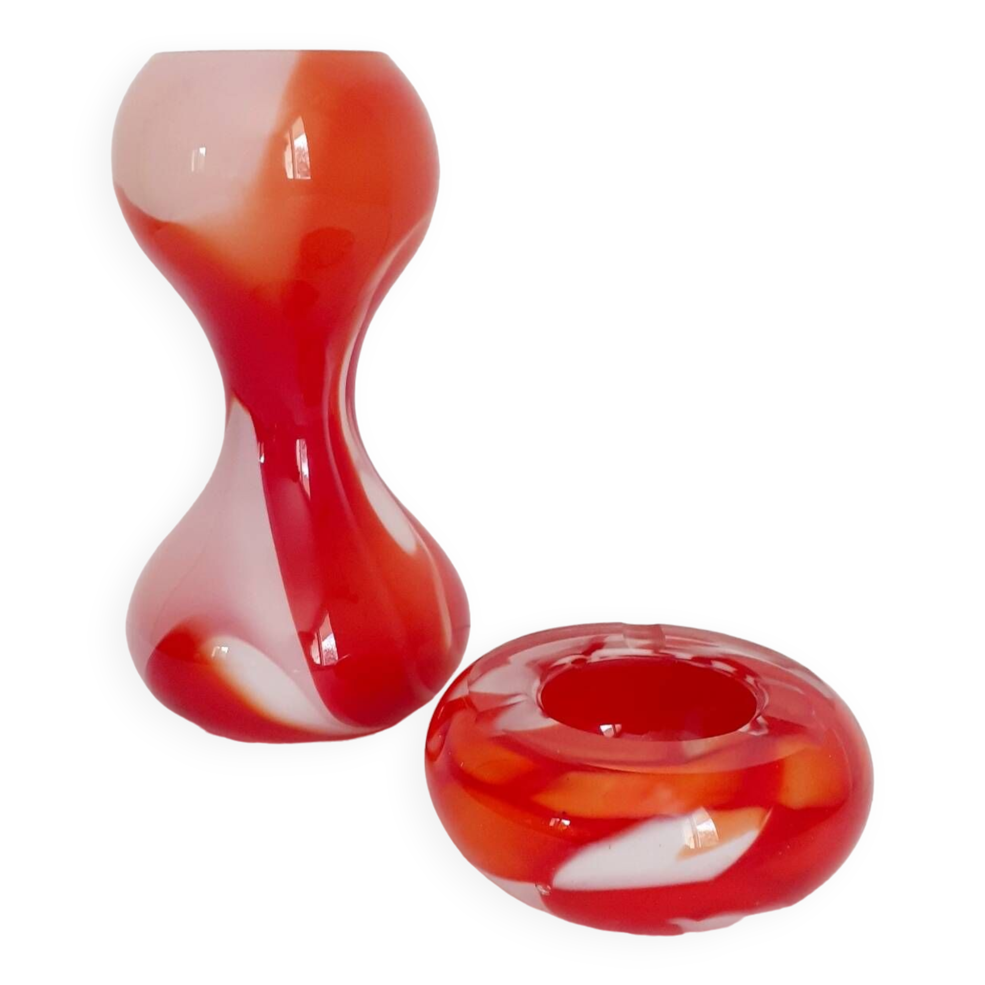 70s vase and ashtray duo