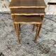 Set of 3 Vintage Nesting Tables with Turned Wooden Legs #D592