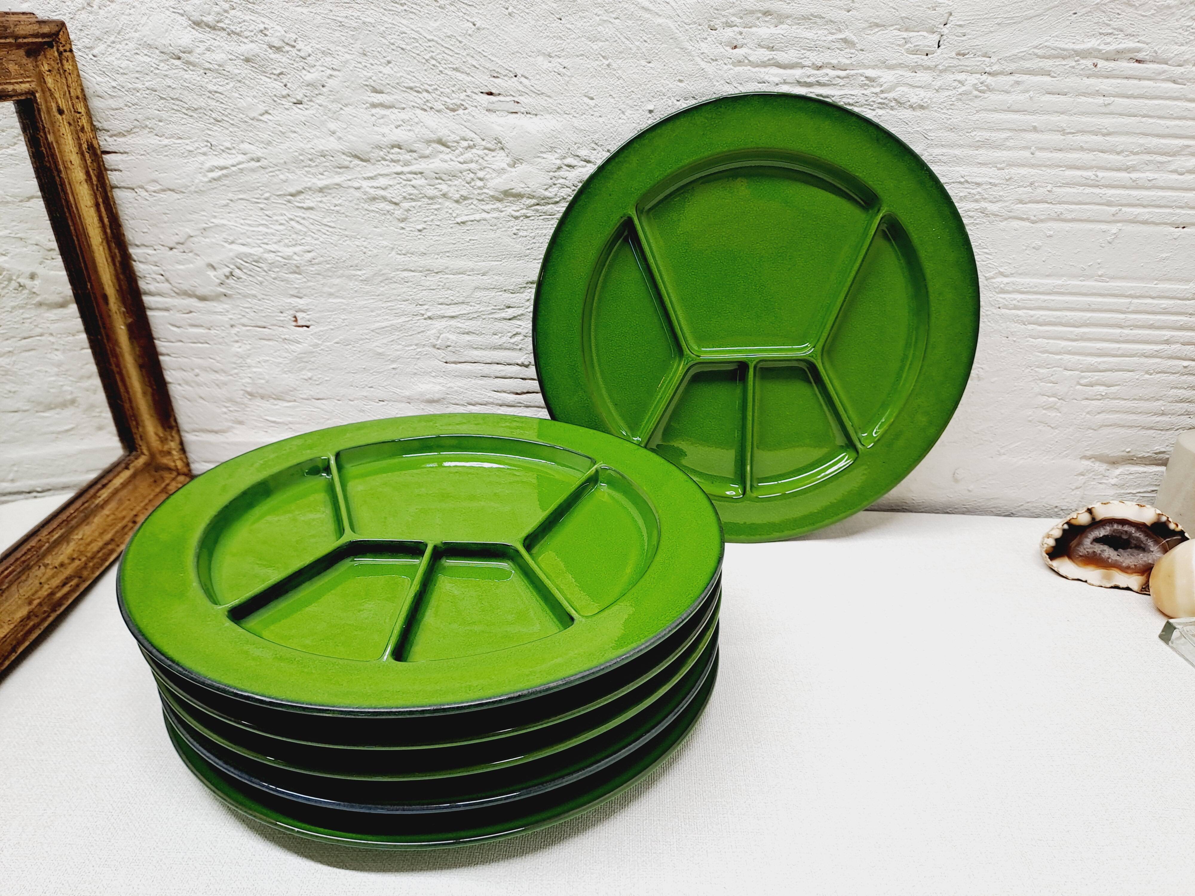 Set of 6 Villeroy and Boch fondue plates