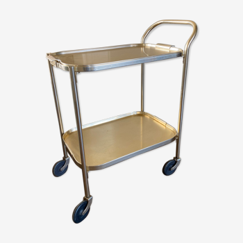 Mid-Century Regency Serving Trolley in Gold from Kaymet, 1950s