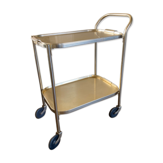 Mid-Century Regency Serving Trolley in Gold from Kaymet, 1950s