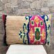 Vintage Berber kilim cushion cover: Moroccan wool cushion 60x40cm