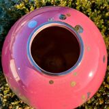 Large ovoid art deco vase in crackled ceramic by Gustave Asch