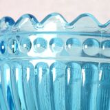 Vintage Iittala Marimekko Aqua Blue Pedestal Bowl - Finnish Design