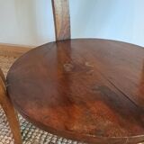Table d'appoint double plateau en bois massif style art déco